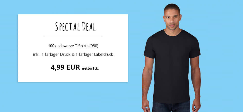 Special Deal schwarze T-Shirts ohne Label