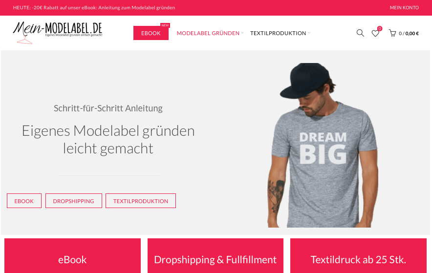 Mein Modelabel Website