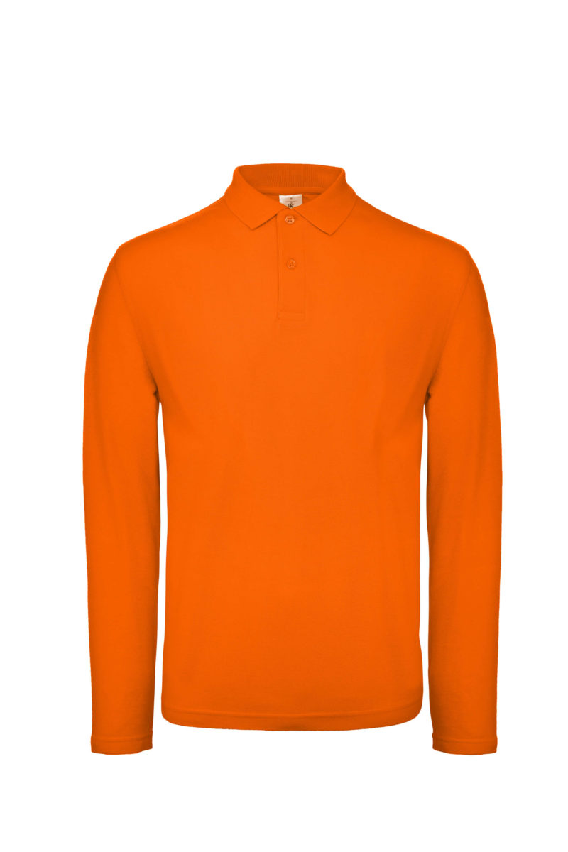 Langarm Poloshirt PUI12 Orange