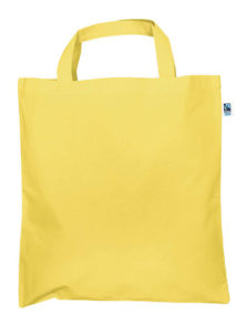 CA03 Fairtrade Tasche mit kurzen Henkeln in gelb