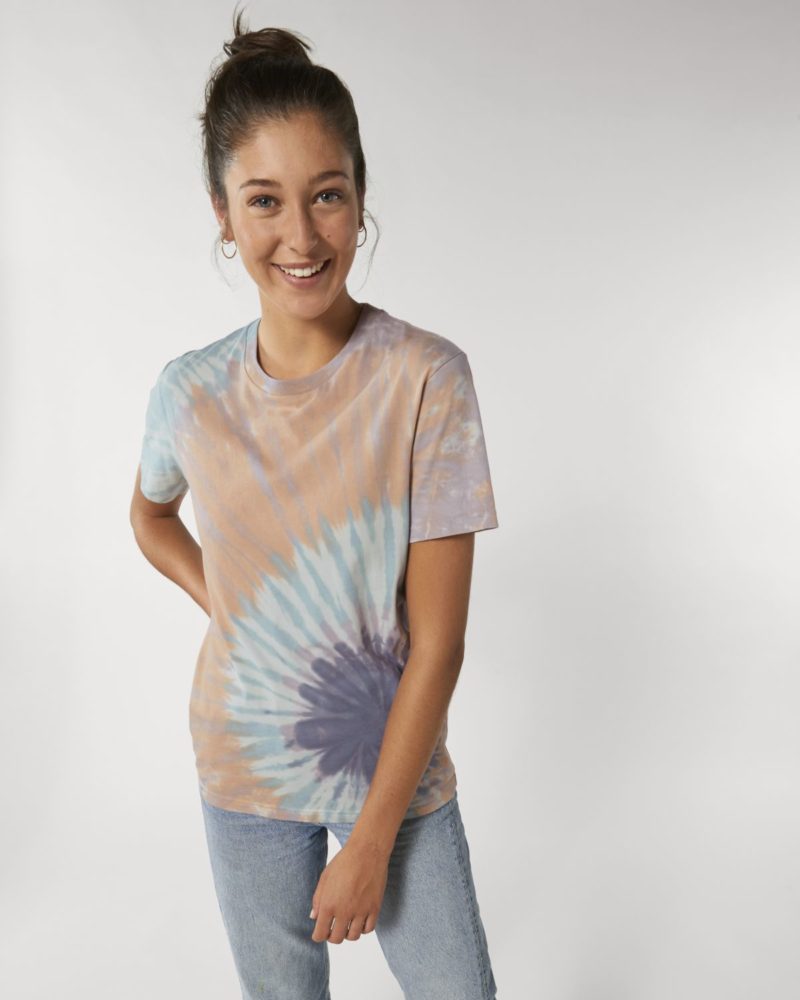 Creator Batik STTU757 Tie&Dye Teal Monstera/Lilac Petal Damen vorne