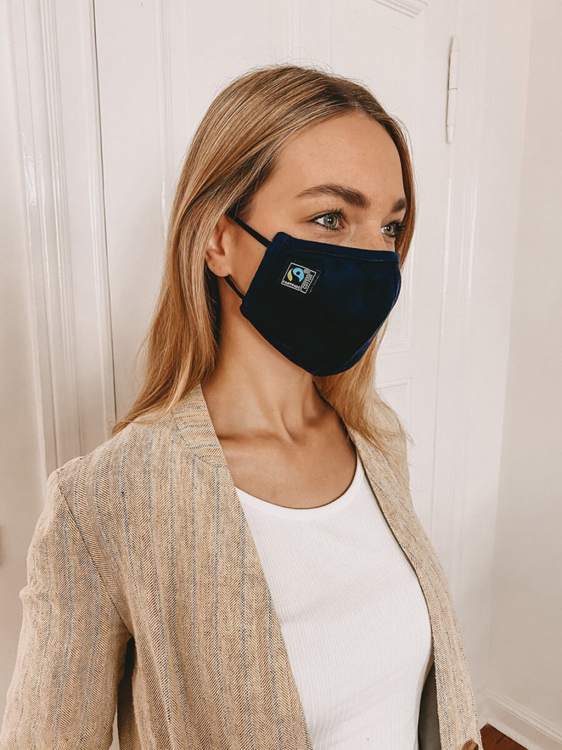 NE93030 Maske aus Fairtrade Baumwolle navy