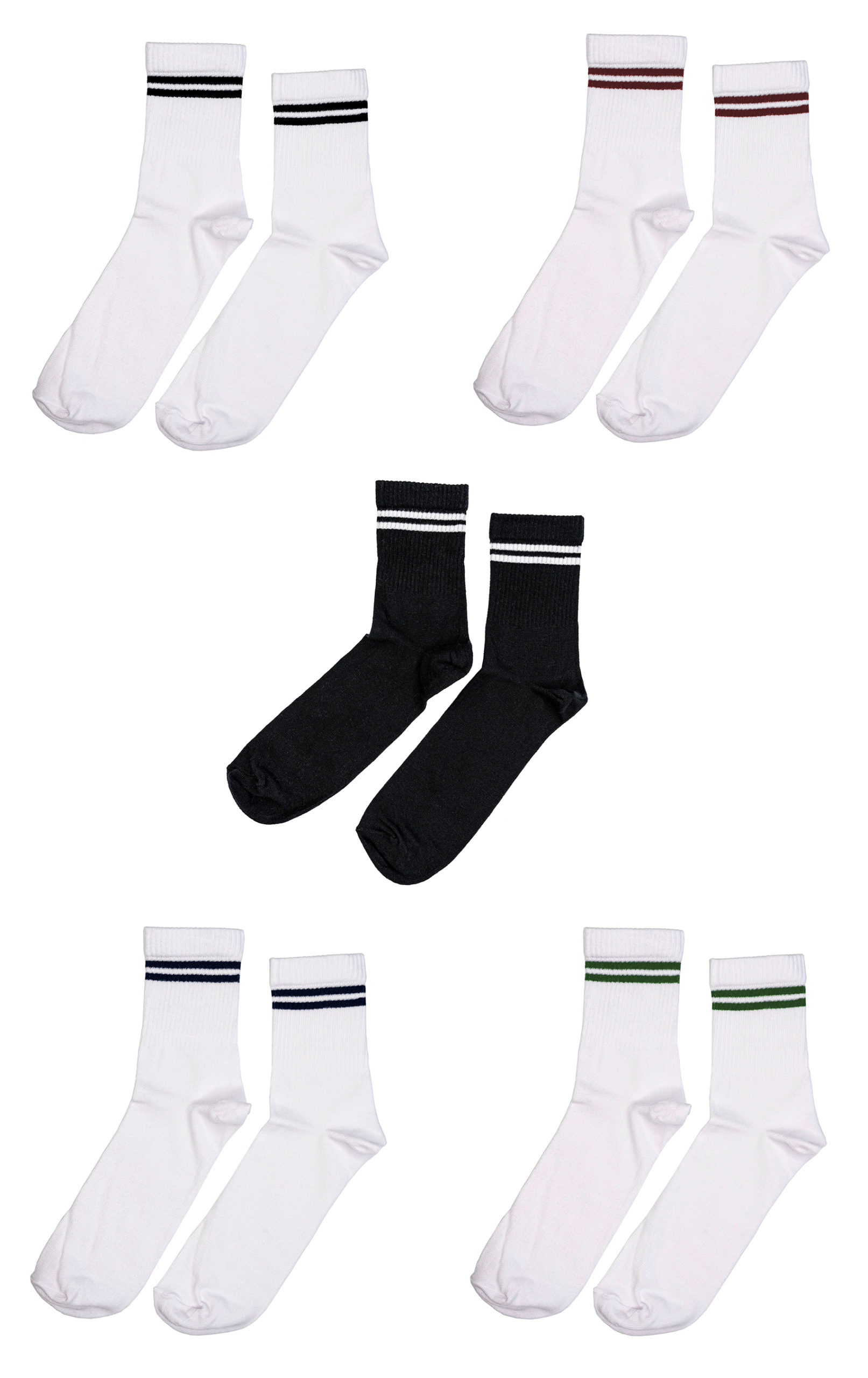 Gestreifte Socken aus Biobaumwolle mit eigenem besticken Motiv