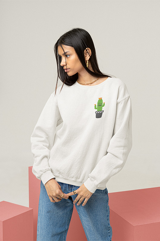 Damen Sweatshirts Pullover verschiedenen Farben besticken lassen