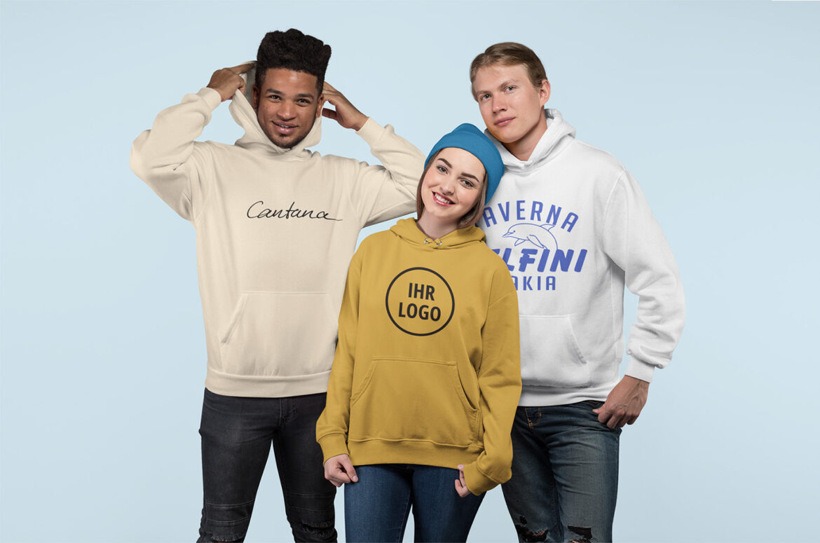 Hoodies in vielen Farben bedrucken lassen