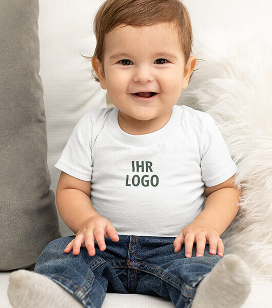 Weißes Baby T-Shirt mit Druck