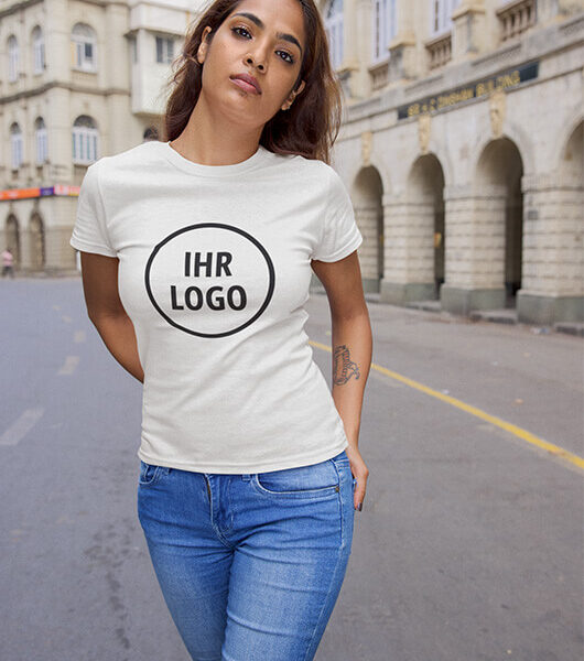 Weißes Damen T-Shirt mit Druck