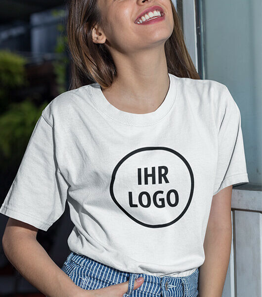 Weißes Unisex T-Shirt mit Druck