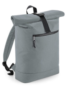 BagBase Recycled Roll-Top Backpack in Pure Grey Grau