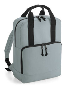 BagBase Recycled Twin Handle Cooler Backpack in Pure Grey Grau