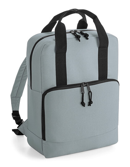 BagBase Recycled Twin Handle Cooler Backpack in Pure Grey Grau
