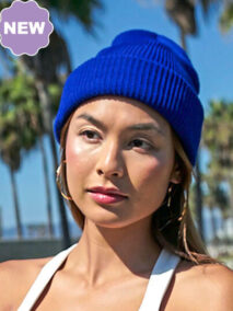 FLEXFIT Recycled Yarn Ribbed Knit Beanie 1504RY Model 1