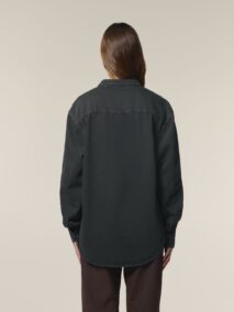 Stanley Stella Worker Shirt STWU975 G. Dyed Black Rock Unisex hinten