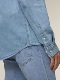 Stanley Denim Shirt STWM967 Light Wash Herren Ärmel mit Knöpfen
