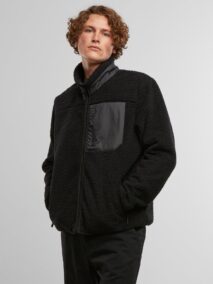 New Morning Studios Bonded Sherpa Jacket NM049 black Main
