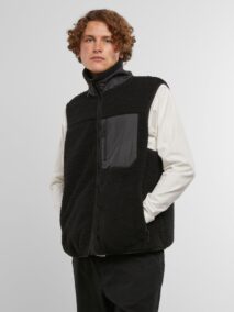 New Morning Studios Bonded Sherpa Vest NM050 black Main