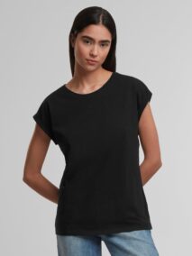 New Morning Studios Ladies Extended Shoulder Tee NM007 black Main