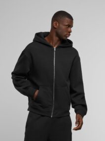 New Morning Studios Oversized Zip Hoody NM013 black Main