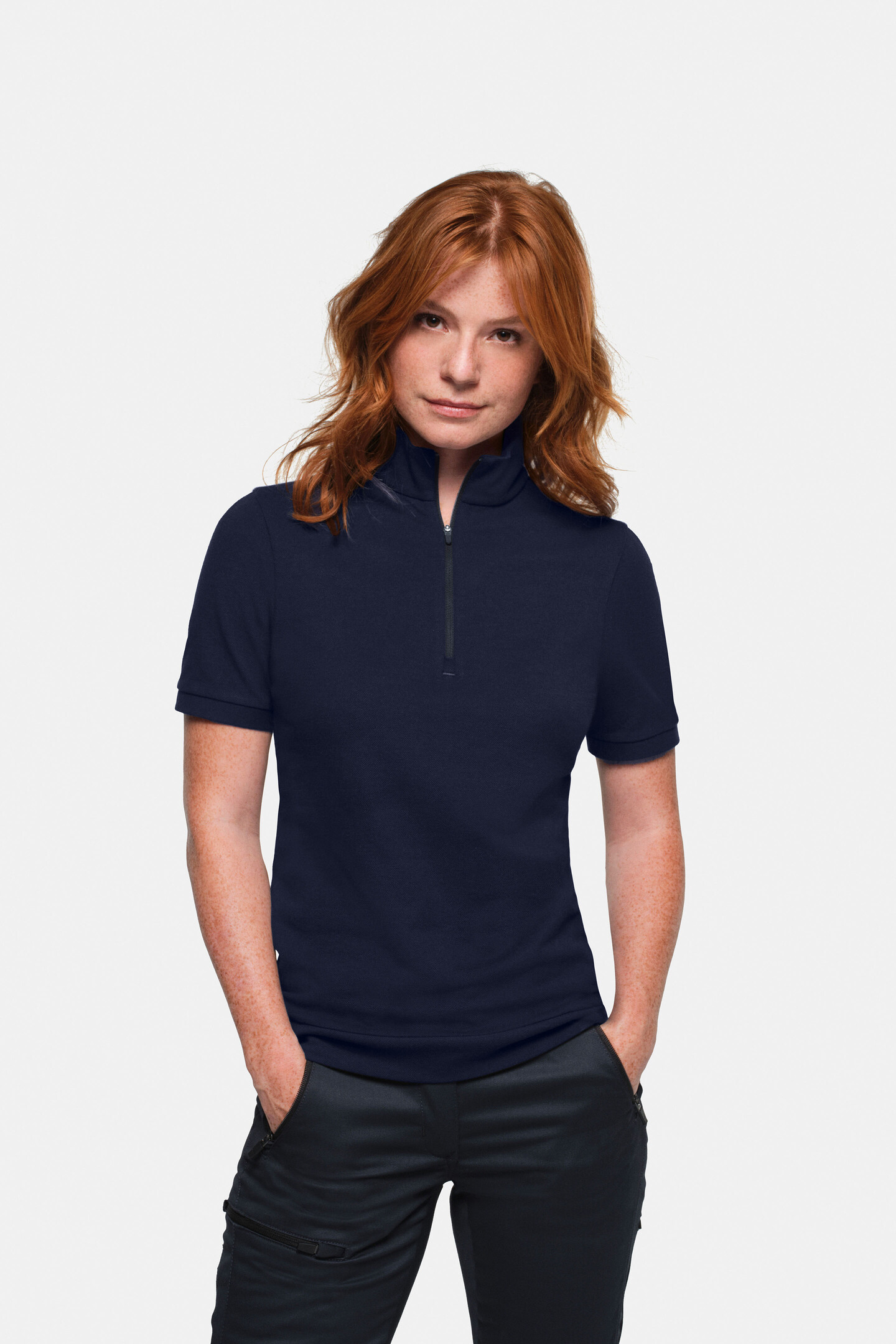 HAKRO Damen Zip-Shirt Piqué MIKRALINAR® ECO 0334 Main HAKRO Damen Zip-Shirt Piqué MIKRALINAR® ECO 0334 Main