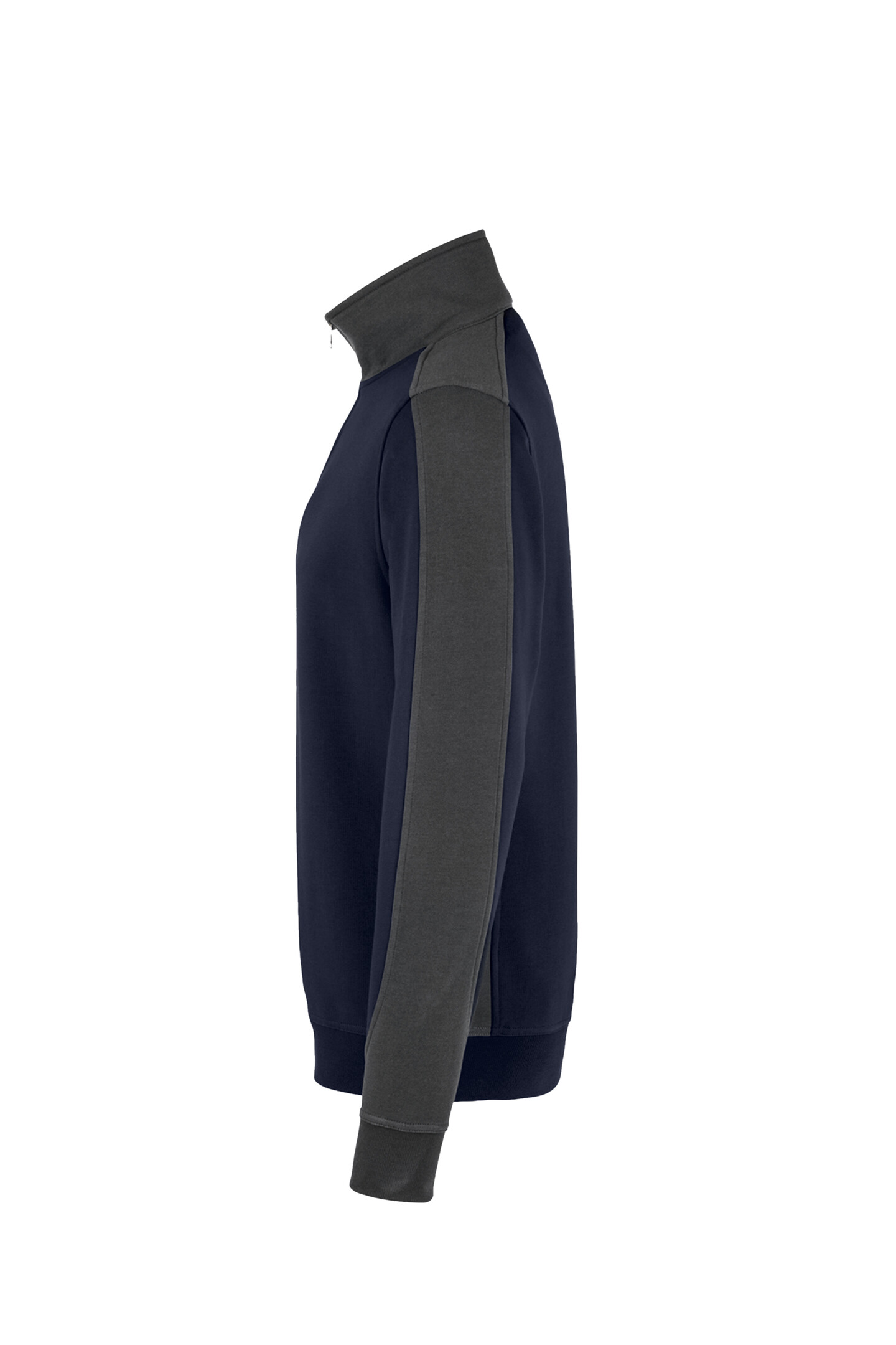HAKRO Zip-Sweatshirt Contrast MIKRALINAR® 0476 Left HAKRO Zip-Sweatshirt Contrast MIKRALINAR® 0476 Left